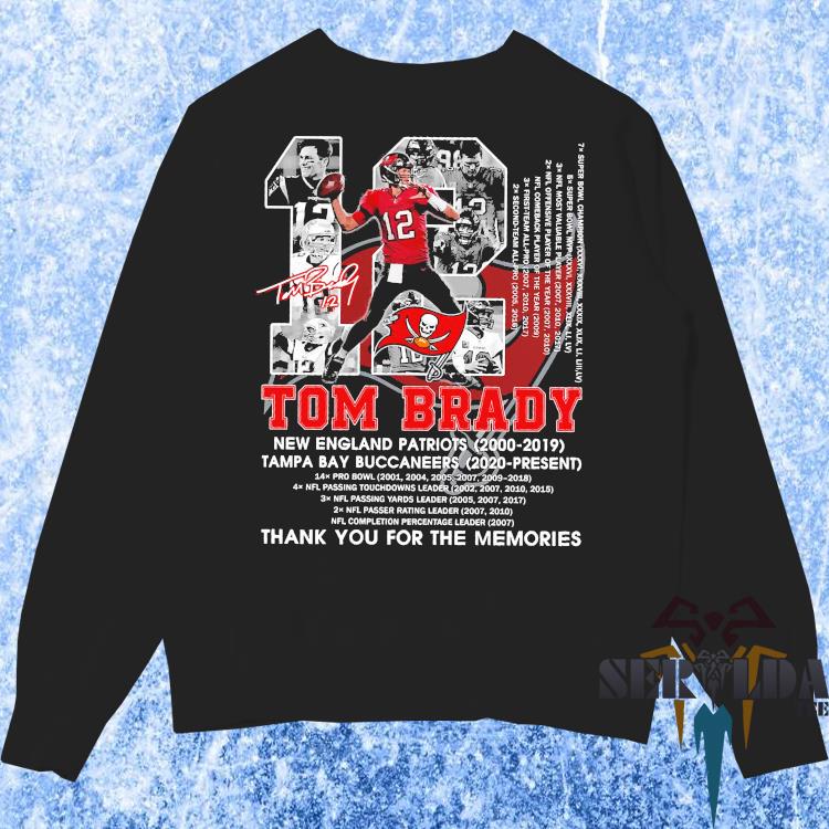 12 Tom Brady New England Patriots 2000-2019 Thank You For The Memories  Signatures Shirt, hoodie, sweater, long sleeve and tank top