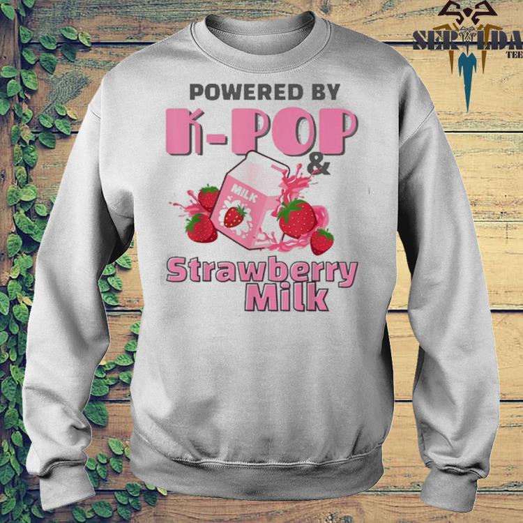 Kawaii Strawberry Milkshake Carton Korean Powered By Kpop Shirt Hoodie Sweater Long Sleeve And Tank Top