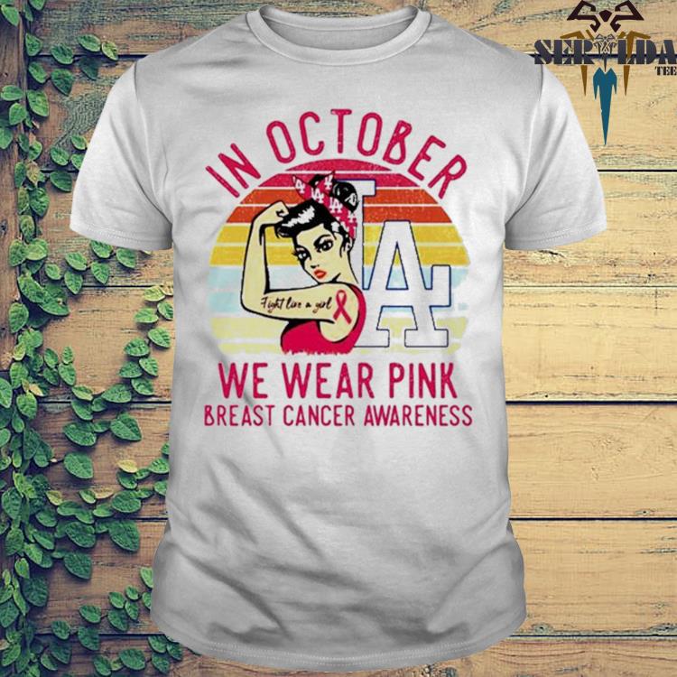 Dodgers in october we wear pink Breast Cancer shirt, hoodie, sweater and  v-neck t-shirt