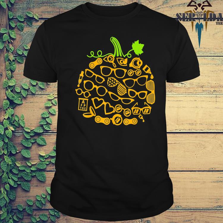 pumpkin with glasses shirt