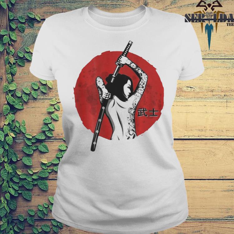 Ancient Japan Red & White Samurai Warrior T-Shirt