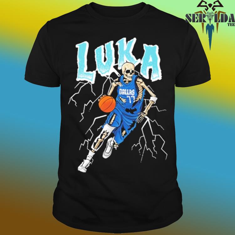 MFFL Luka Doncic Dallas Skeleton Graphic Shirt limited, Custom prints  store