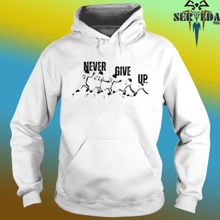 Official Garett bolles never give up T-shirt, hoodie, sweater, long sleeve  and tank top