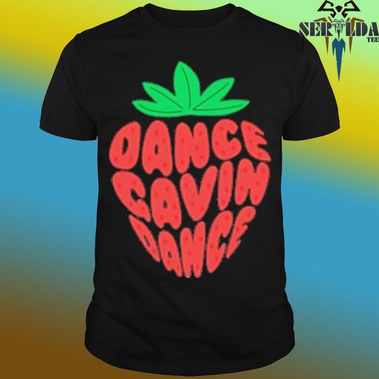 Official Dance gavin dance merch strawberry text dance gavin dance shirt