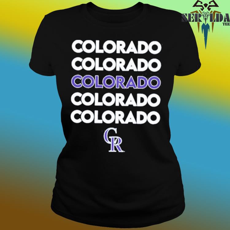 Colorado Rockies Tiny Turnip Women's Stacked T-Shirt - White in