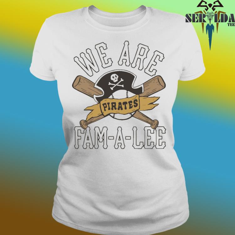 Pittsburgh Pirates We Are fam-a-lee T-Shirt from Homage. | Gold | Vintage Apparel from Homage.