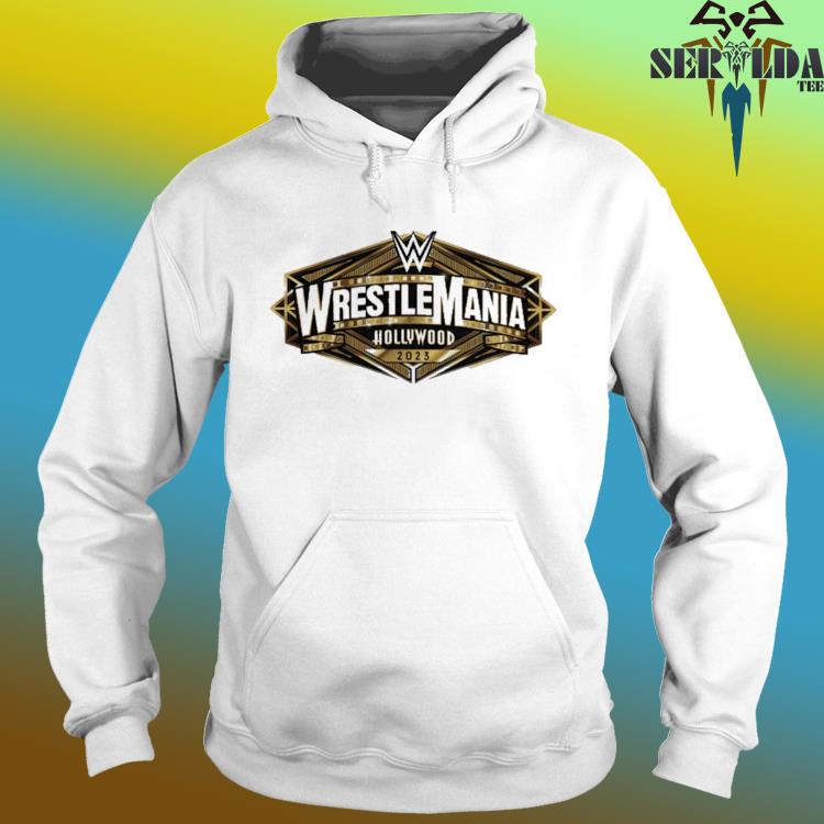 Official Wwe wrestlemania hollywood logo shirt, hoodie, sweater, long ...