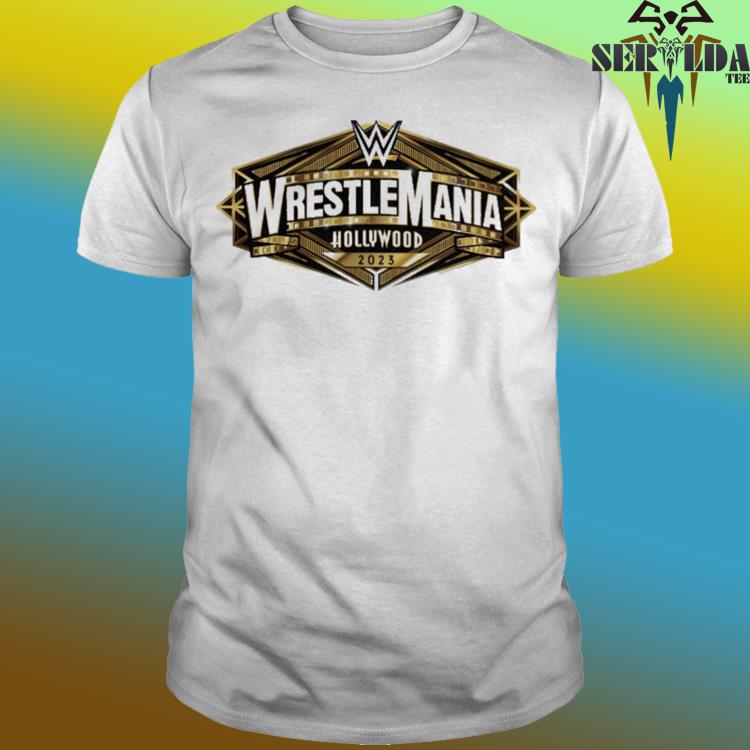 Official Wwe wrestlemania hollywood logo shirt, hoodie, sweater, long ...