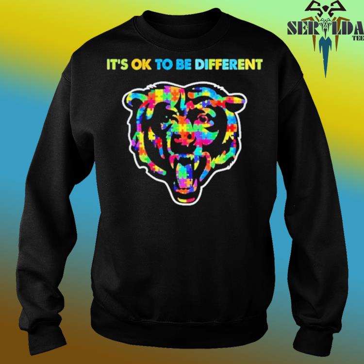 Official Chicago bears grandkids autism it's ok to be different T-shirt,  hoodie, tank top, sweater and long sleeve t-shirt