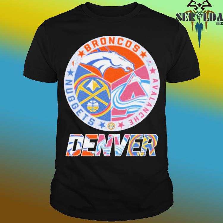 Denver Nugget Denver Broncos and Avalanche Denver official logo shirt -  Limotees