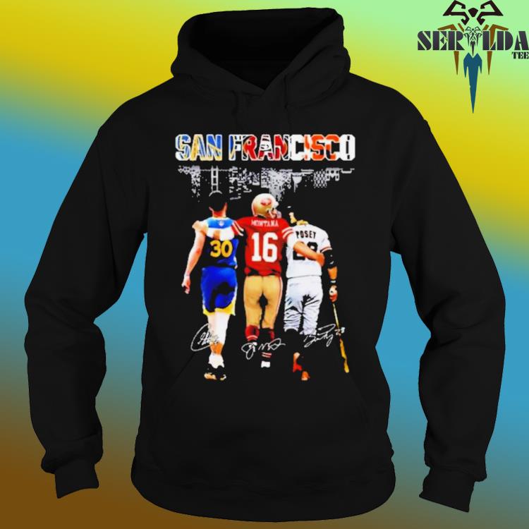 Golden State Warriors San Francisco Giants And San Francisco 49ers Skylines  Signatures Shirt - Bring Your Ideas, Thoughts And Imaginations Into Reality  Today