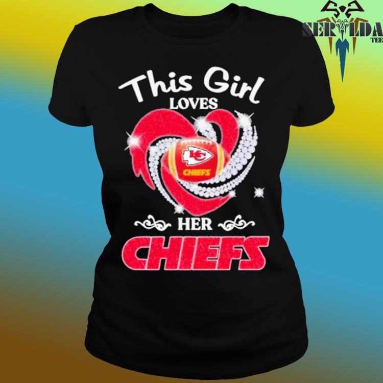 News this girl loves her kansas city chiefs heart diamond 2023 shirt,  hoodie, sweater, long sleeve and tank top