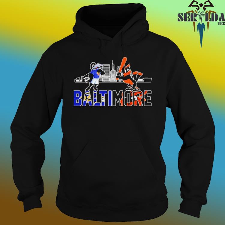 Baltimore Ravens And Baltimore Orioles Mascot Skyline shirt