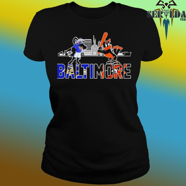 Baltimore Ravens And Baltimore Orioles Mascot Skyline shirt