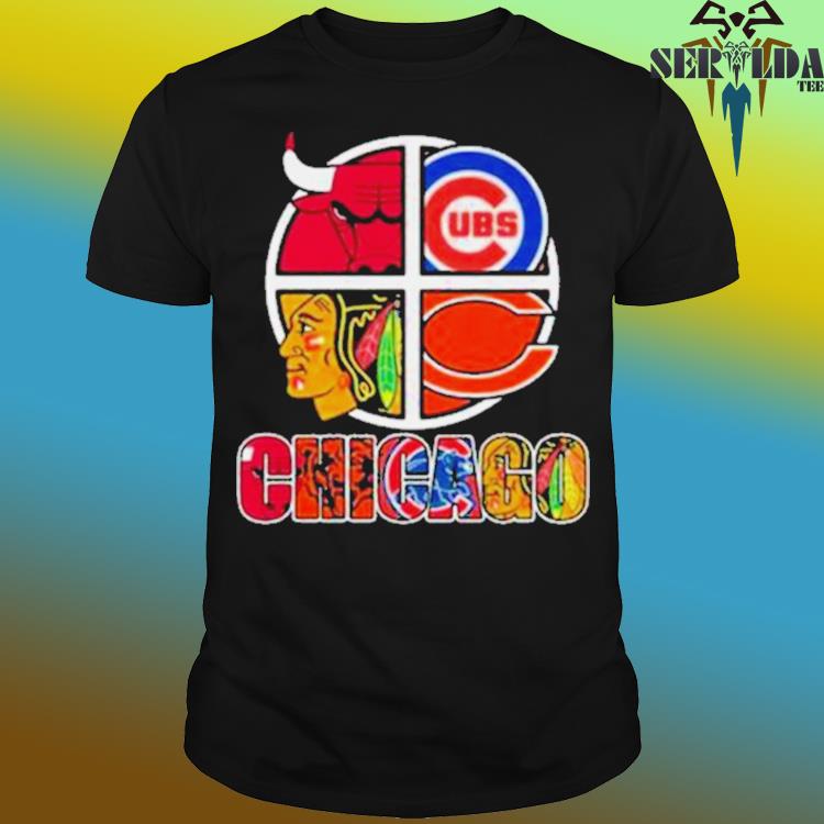 Official Chicago big 4 teams bulls bears blackhawks cubs shirt