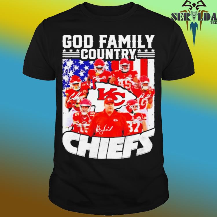 God First Family Second Then Kansas City Chiefs Signatures Shirt