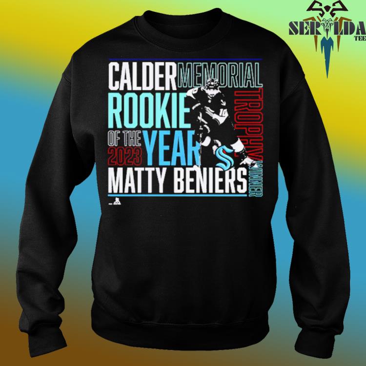 Matty beniers Seattle kraken 2023 calder trophy winner shirt