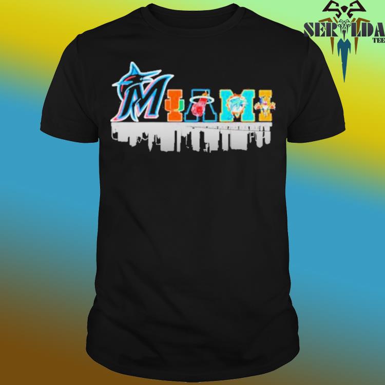 Official miami Sports Teams Signed Miami Marlins Miami Dolphins Miami Heat  Shirt, hoodie, longsleeve, sweatshirt, v-neck tee