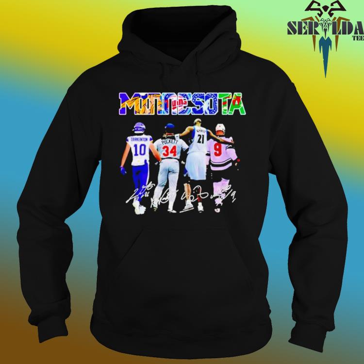 Minnesota sports teams Fran Tarkenton Kirby Puckett Kevin Garnett Mikko  Koivu signatures shirt, hoodie, sweater, long sleeve and tank top