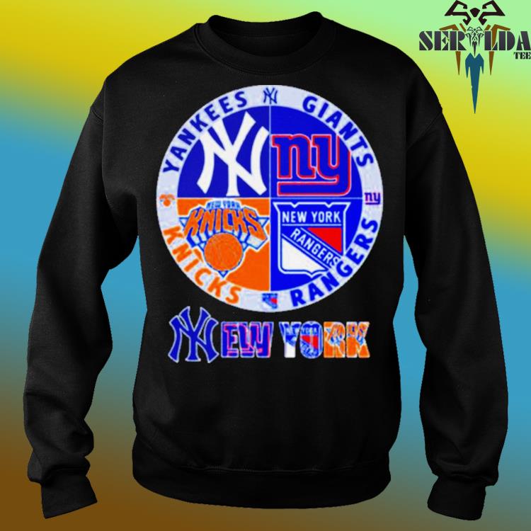 New York Yankees Giants Rangers Knicks logo shirt, hoodie, sweater, long  sleeve and tank top