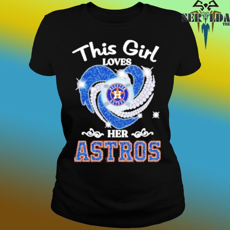 This Girl Loves Her Houston Astros Heart Diamond Shirt Sweatshirt