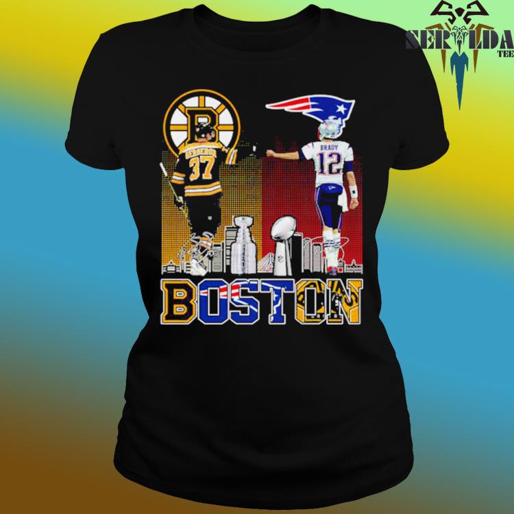 Boston Bruins Bergeron And New England Patriot Tom Brady Champions T Shirt  - Growkoc