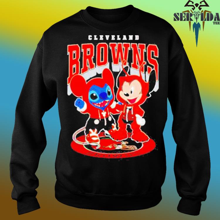 Cleveland browns baseball stitch and mickey shirt, hoodie, sweater