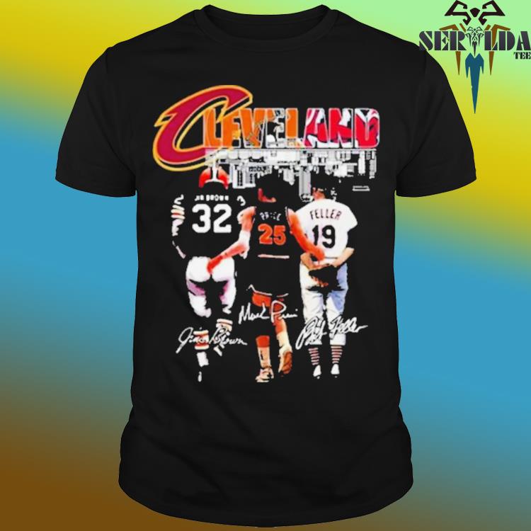 Cleveland browns jim brown cavaliers price and guardians feller shirt,  hoodie, sweater, long sleeve and tank top