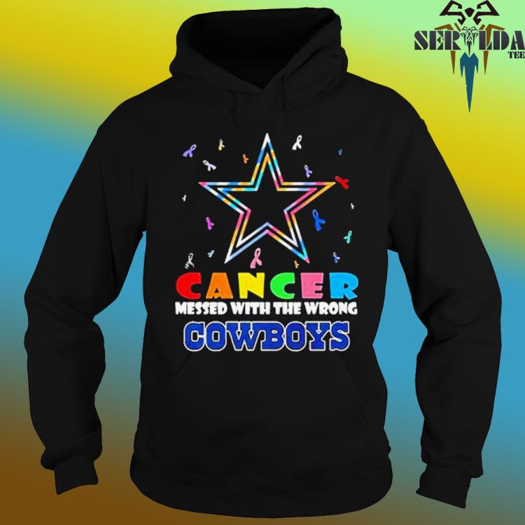 Official Dallas Cowboys NFL cancer mess with the wrong T-shirt, hoodie,  tank top, sweater and long sleeve t-shirt