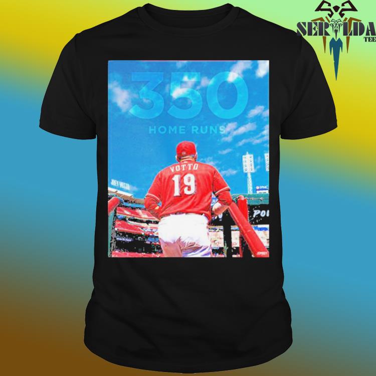 Joey Votto Cincinnati Reds with 350 home runs congratulations poster shirt,  hoodie, sweater and long sleeve