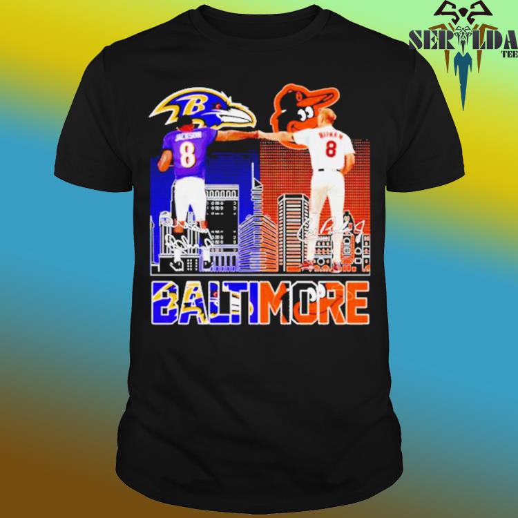 Official Lamar jackson and cal ripken jr. baltimore signatures T-shirt,  hoodie, tank top, sweater and long sleeve t-shirt