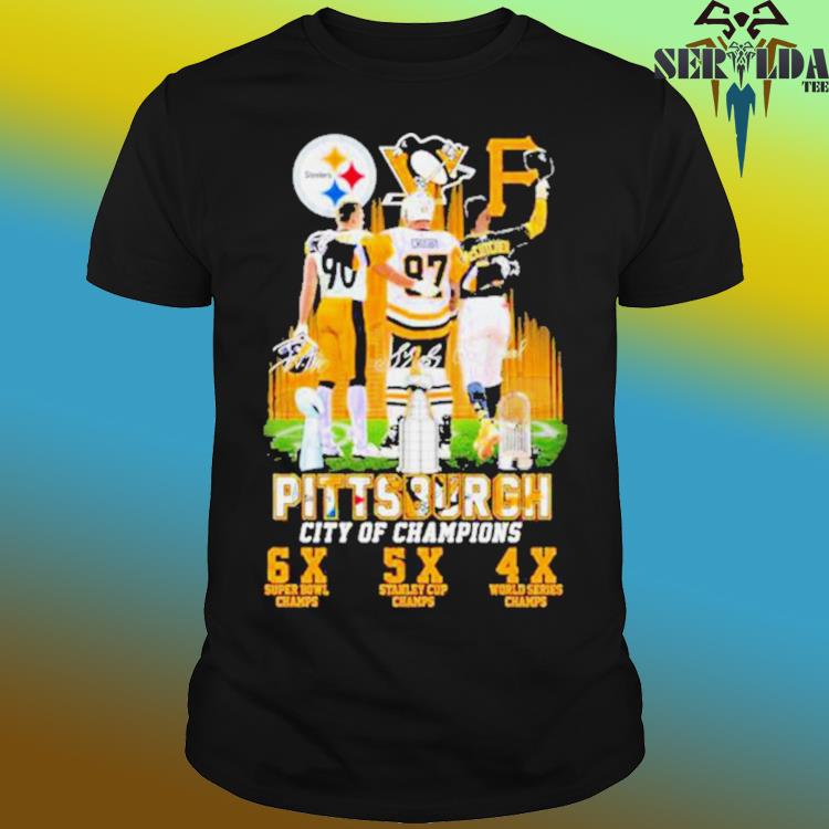 Official Logo Pittsburgh Steelers Penguins Pirates City Champions shirt,  hoodie, sweater, long sleeve and tank top