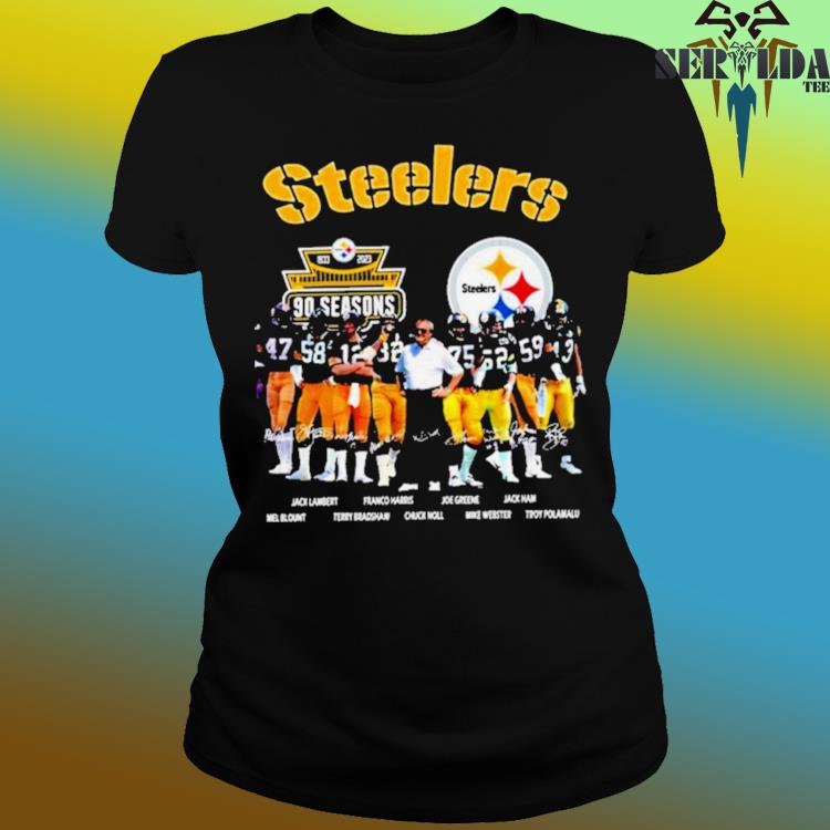 90th anniversary Pittsburgh Steelers 1933 2023 thank you for the memories  signatures shirt, hoodie, sweater, long sleeve and tank top