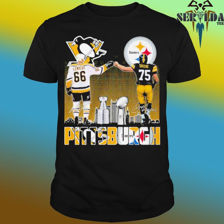 Official pittsburgh Steelers greene and penguins lemieux city champions  T-shirt, hoodie, sweater, long sleeve and tank top