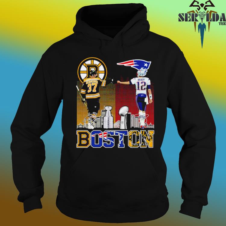 Boston Bruins Bergeron And New England Patriot Tom Brady Champions T Shirt  - Growkoc