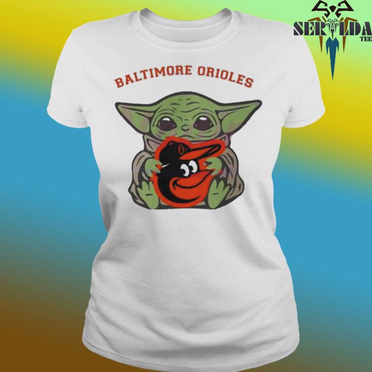 Baby Yoda Hug Logo Baltimore Orioles Sport 2023 Shirt - Peanutstee