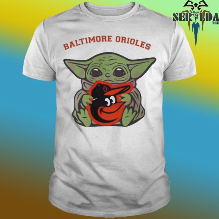 Baby Yoda Hug Logo Baltimore Orioles Sport Shirt - High-Quality Printed  Brand