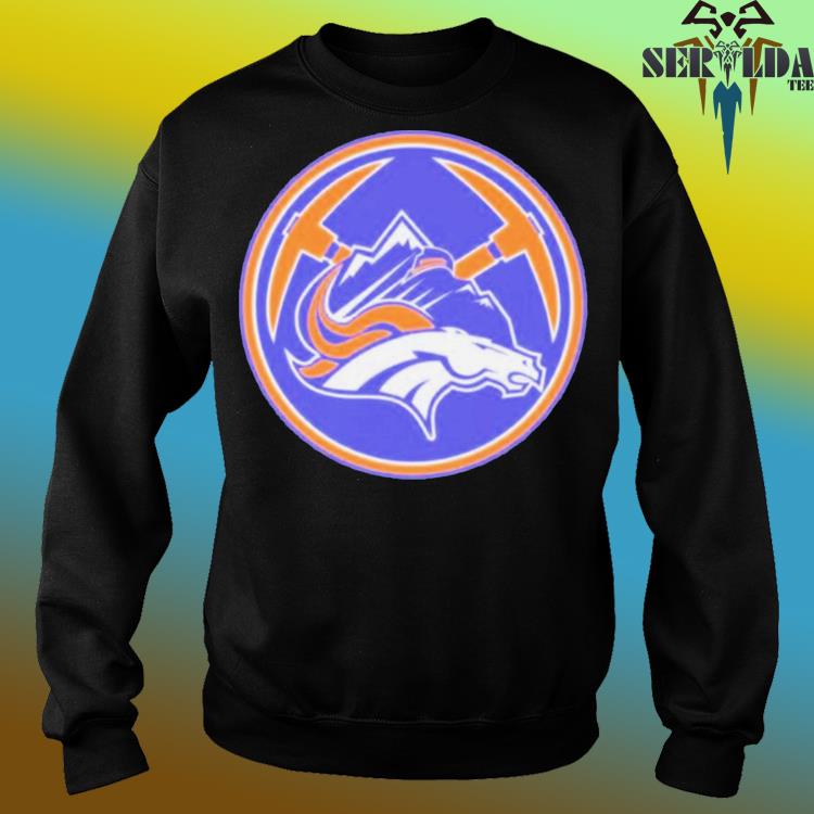 Official denver broncos nuggets mash up logo news 2023 shirt, hoodie, tank  top, sweater and long sleeve t-shirt