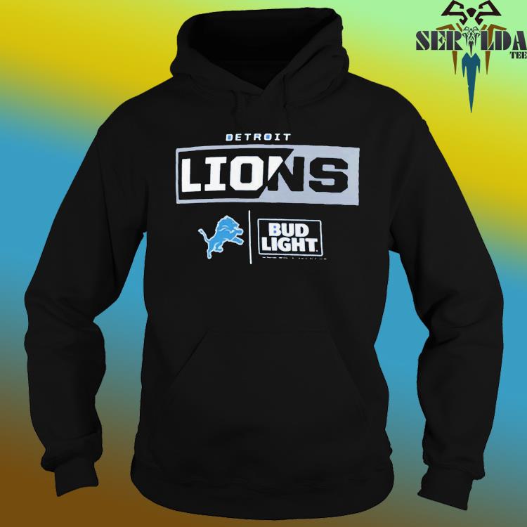 Men's Fanatics Branded Blue Detroit Lions NFL x Bud Light Pullover Hoodie