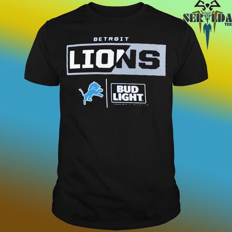 Fanatics Nfl Shop Blue Detroit Lions Nfl X Bud Light Shirt