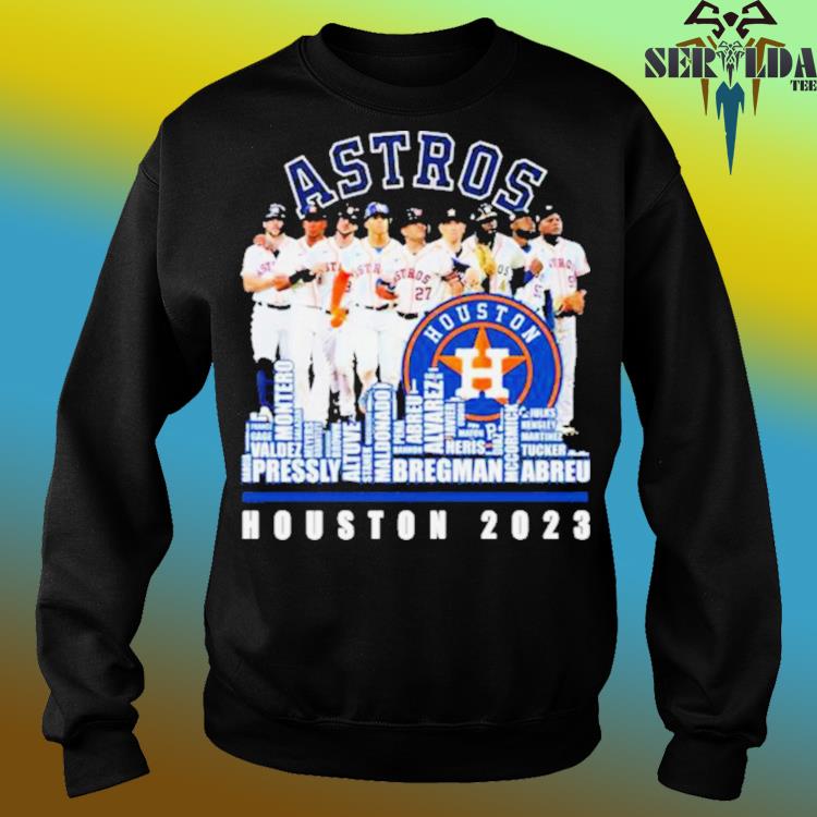 OfficiaI Houston astros 2023 baseball team names skyline champions T-shirt,  hoodie, tank top, sweater and long sleeve t-shirt