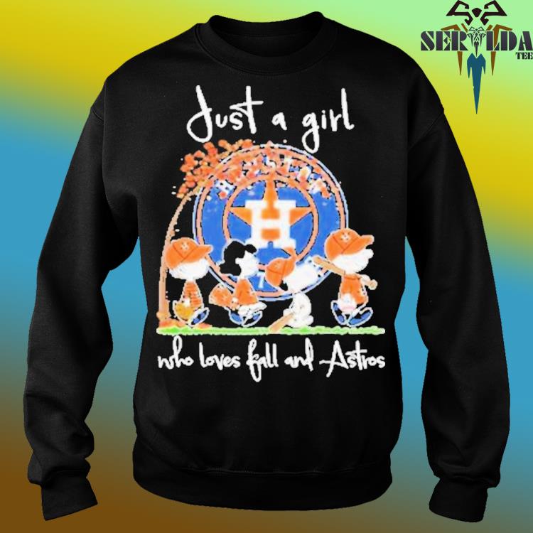 Official just A Girl Who Love Fall And Houston Astros Snoopy Tshirt,  hoodie, sweater, long sleeve and tank top