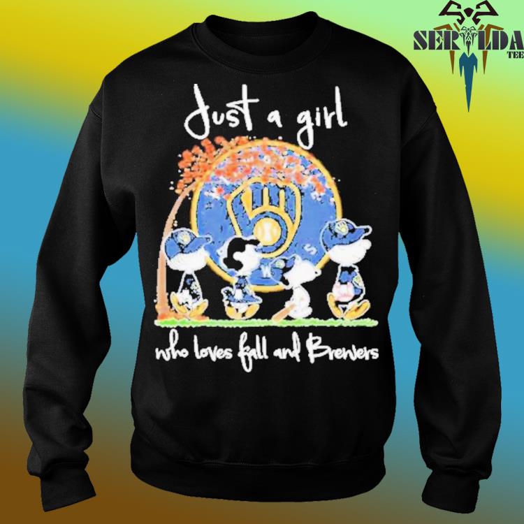 Official just A Girl Who Loves Fall And Brewers T Shirt, hoodie, sweater,  long sleeve and tank top