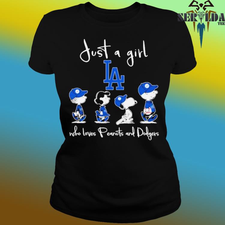 Official just a girl who loves peanuts and los angeles dodgers