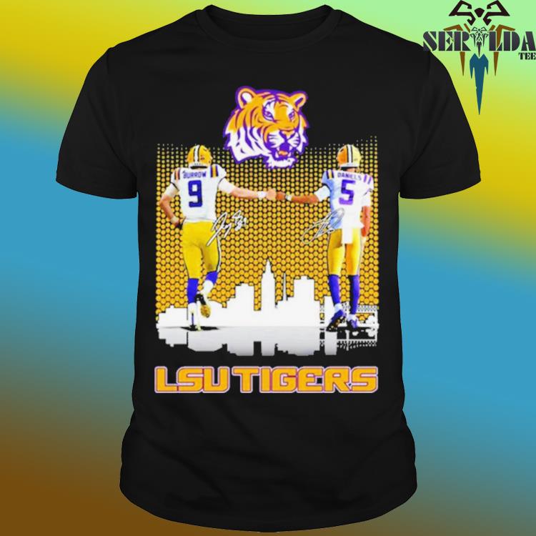 Lsu tigers Joe burrow jayden daniels city signatures Shirt - Limotees