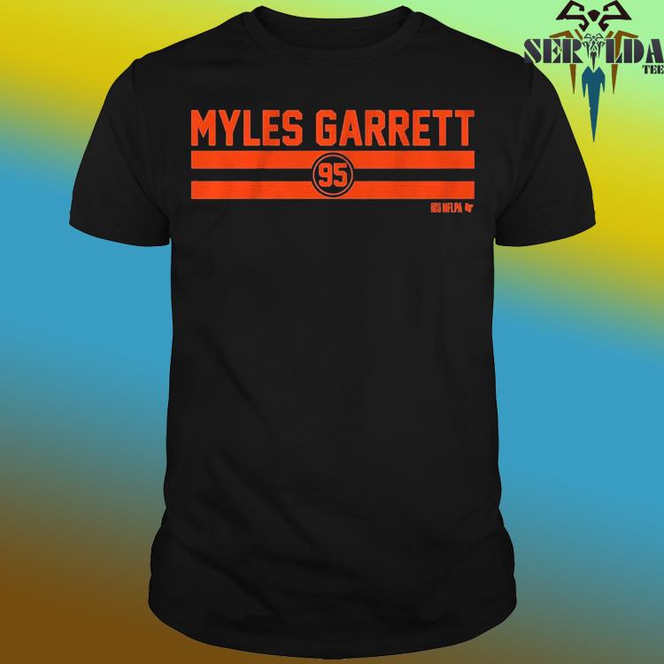 Myles Garrett Name Number Stripe Shirt