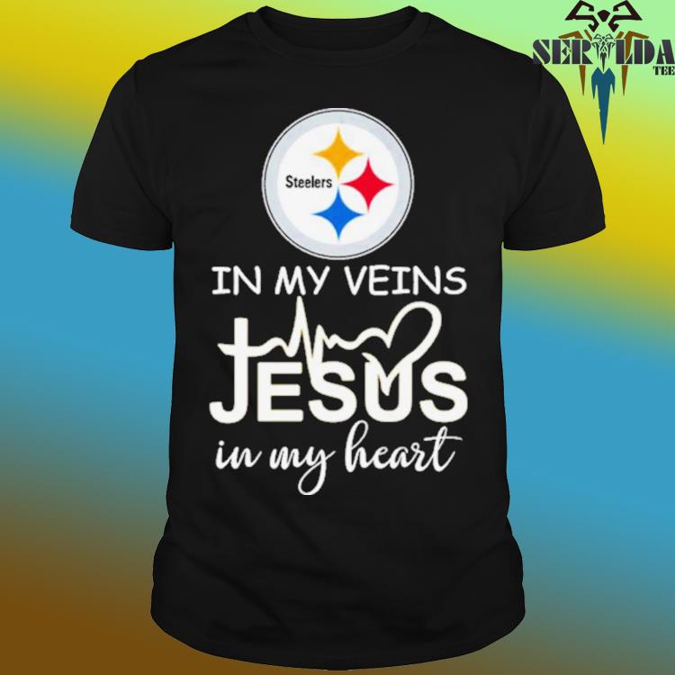 Pittsburgh Steelers Logo 2023 In My Veins Jesus In My Heart Shirt -  Peanutstee