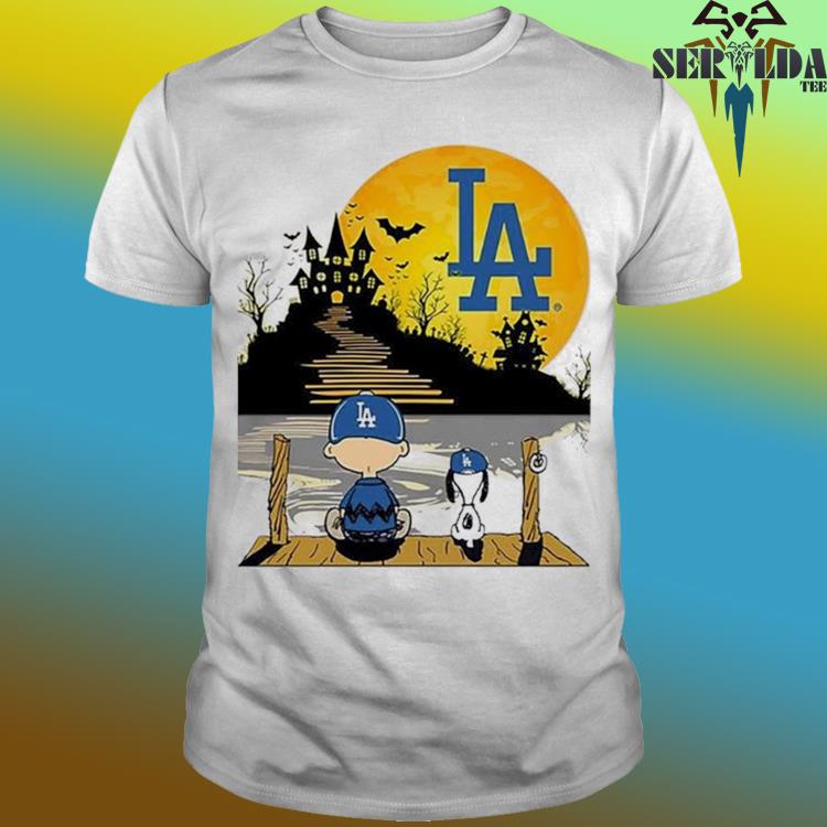 Official snoopy Charlie Brown Sit Under Moon Los Angeles Dodgers