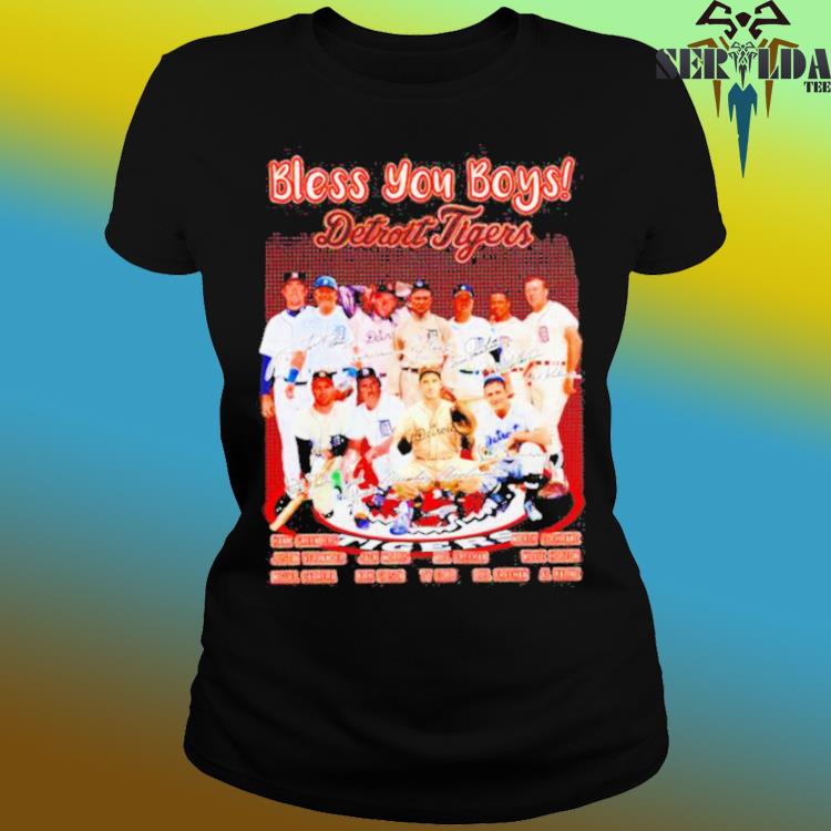 Official Bless you boys Detroit Tigers Teams Players Signatures shirt,  hoodie, longsleeve, sweatshirt, v-neck tee