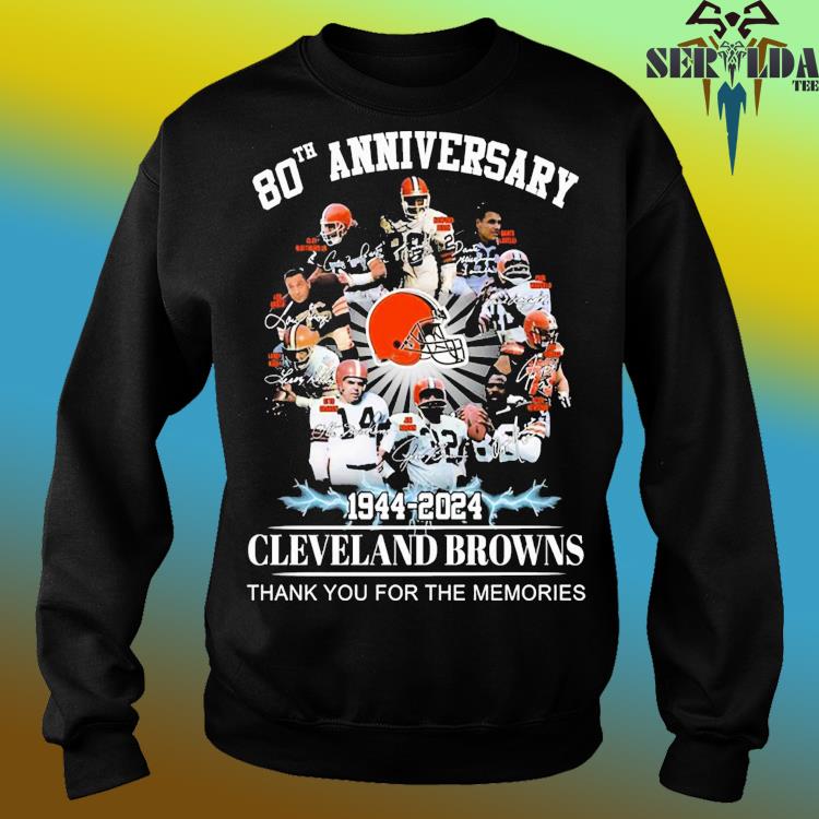 80th anniversary 1944 2024 cleveland browns thank you for the